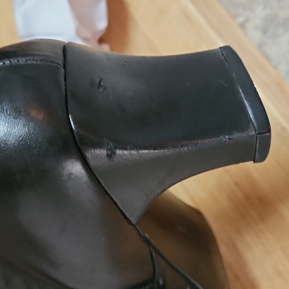 Salvatore Ferragamo Italian black leather Vintage used boots size 6.5 - Picture 9 of 16